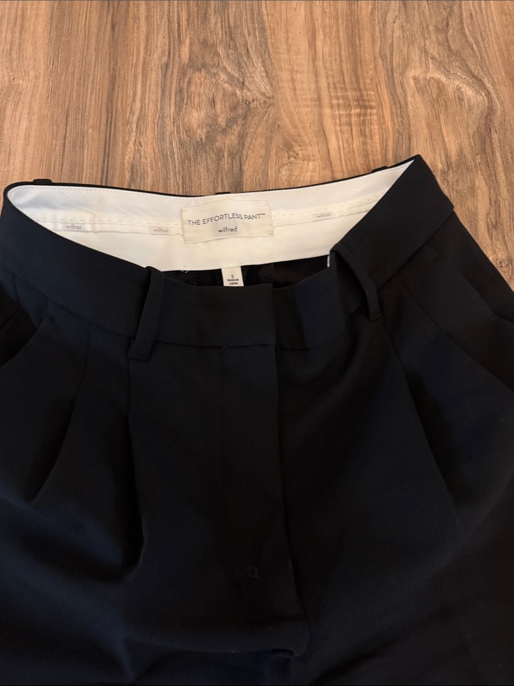 Wilfred Black Pleated Tailored Pants